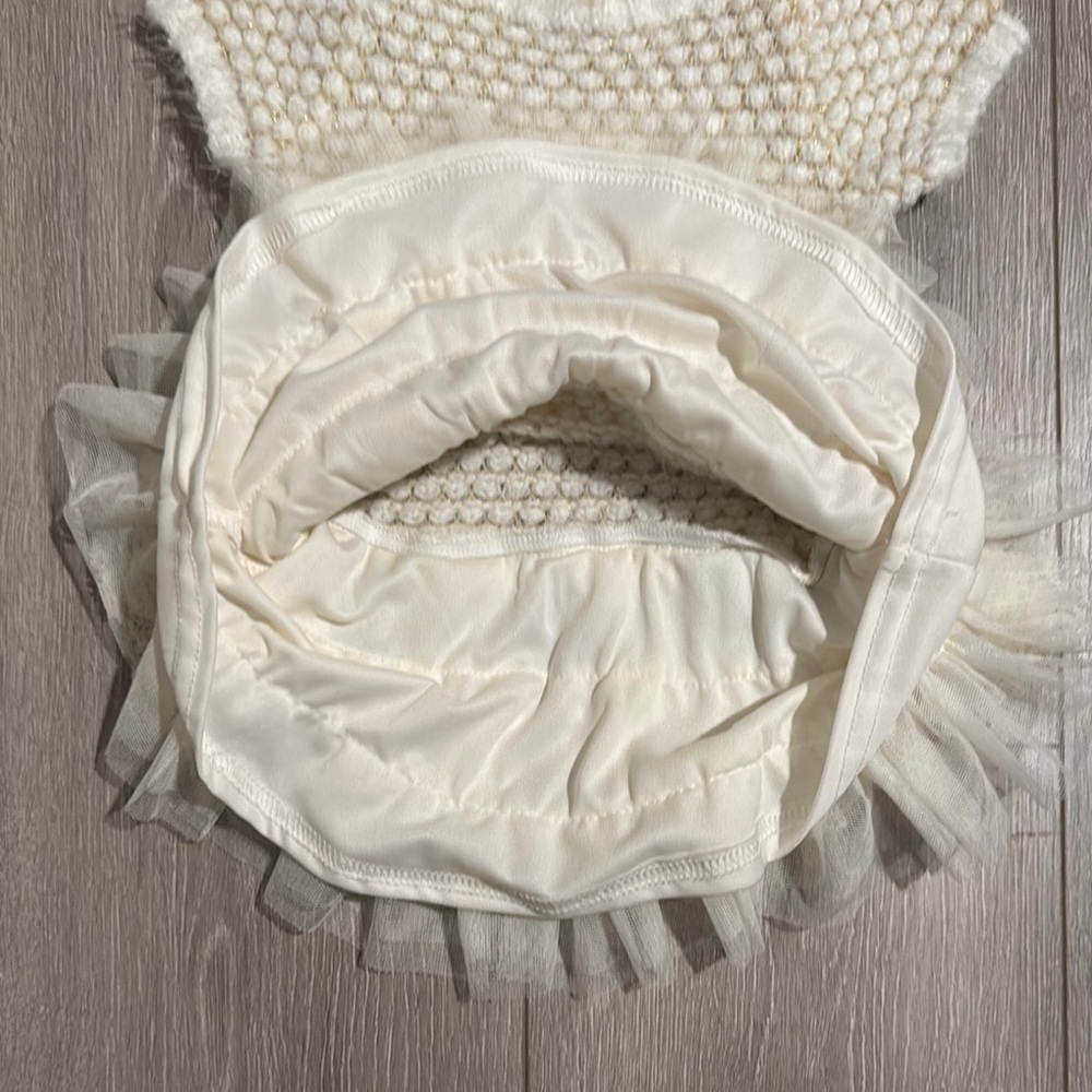 Cream Ruffled Tiered Babydoll Dress 2T - Picture 4 of 7